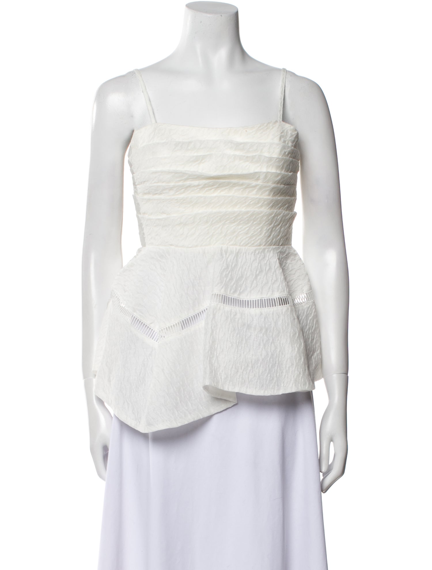 Aje Linen Square Neckline Top