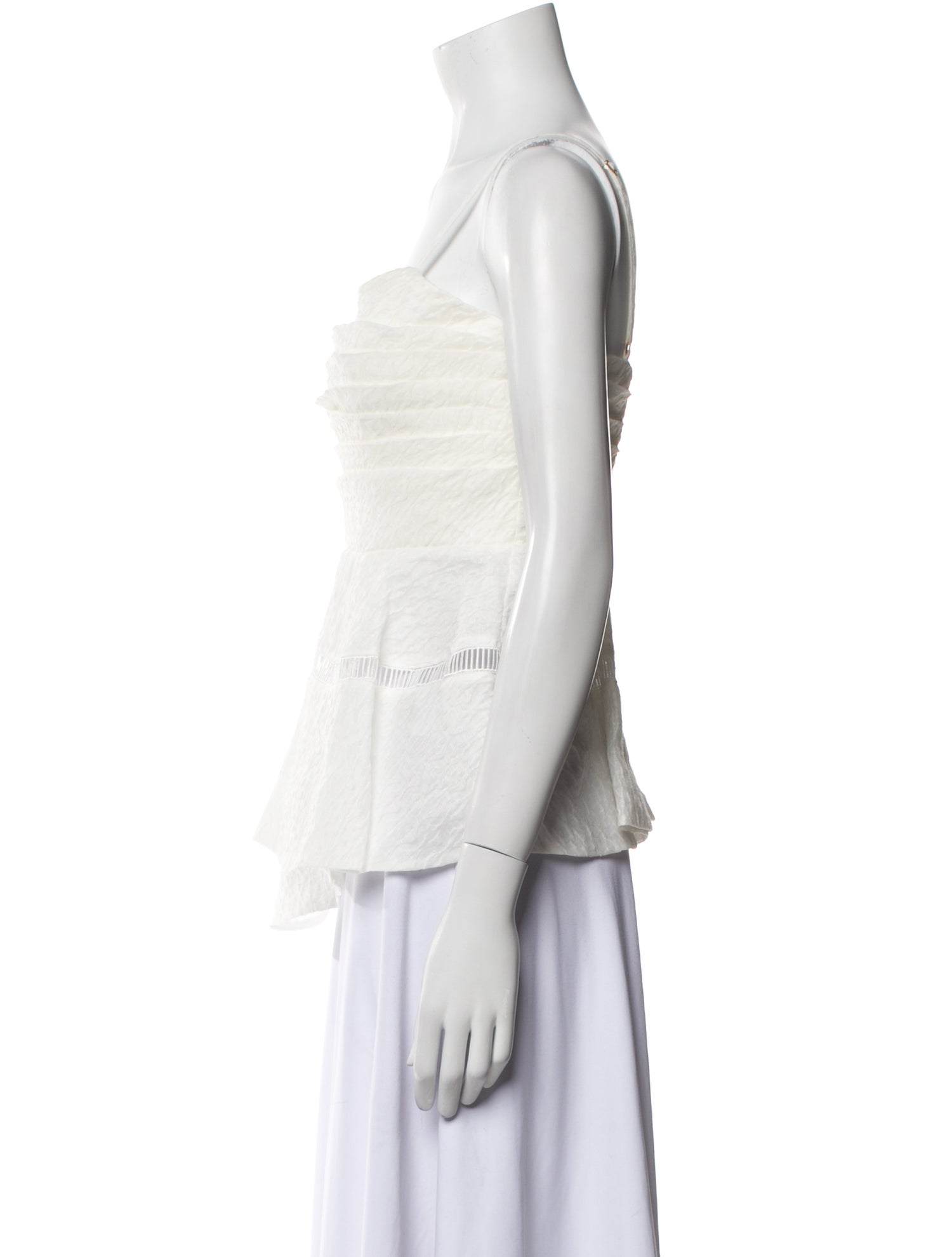 Aje Linen Square Neckline Top