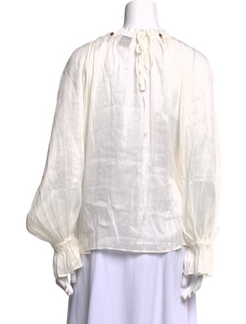 Aje Linen Scoop Neck Blouse