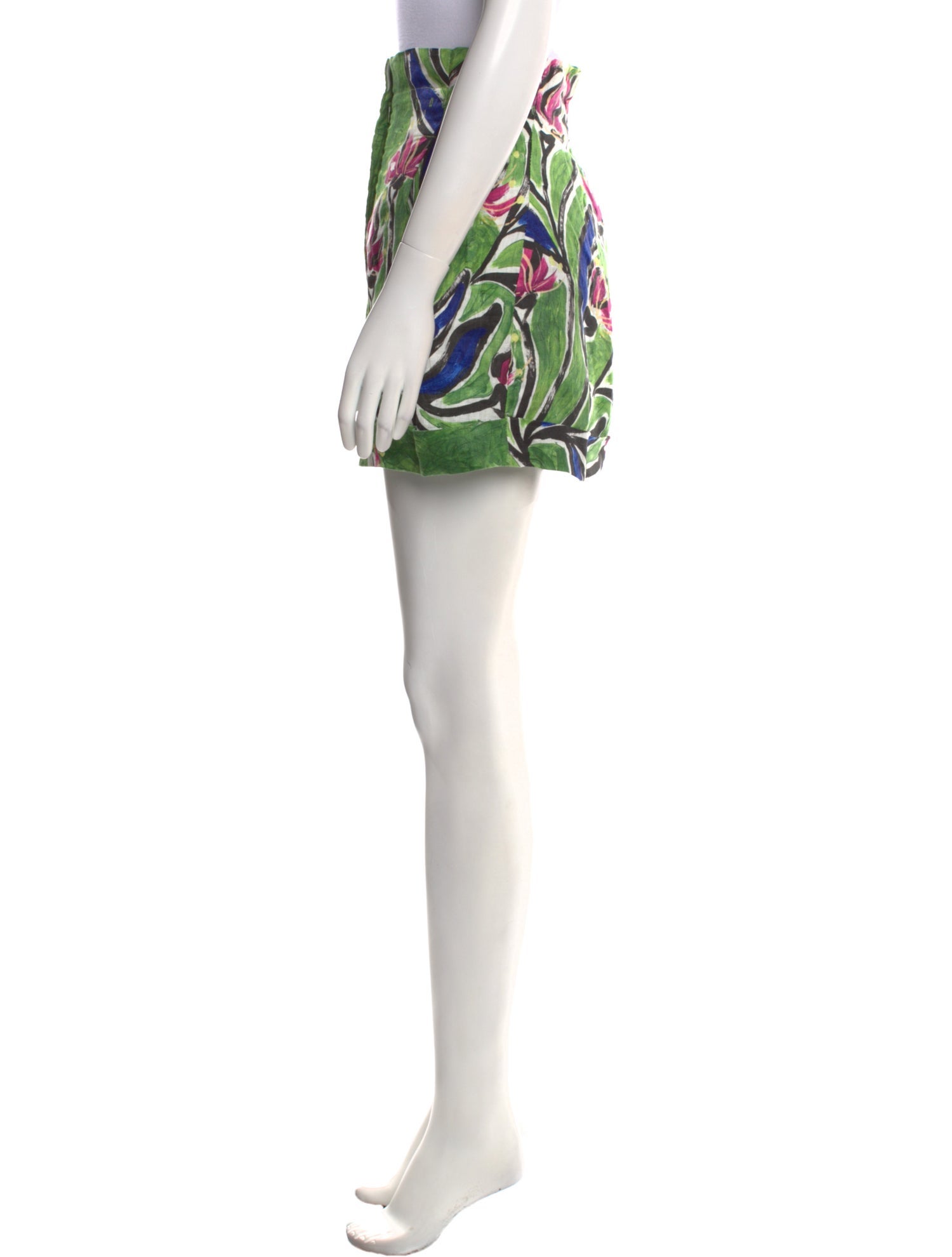 Aje Floral Print Mini Shorts