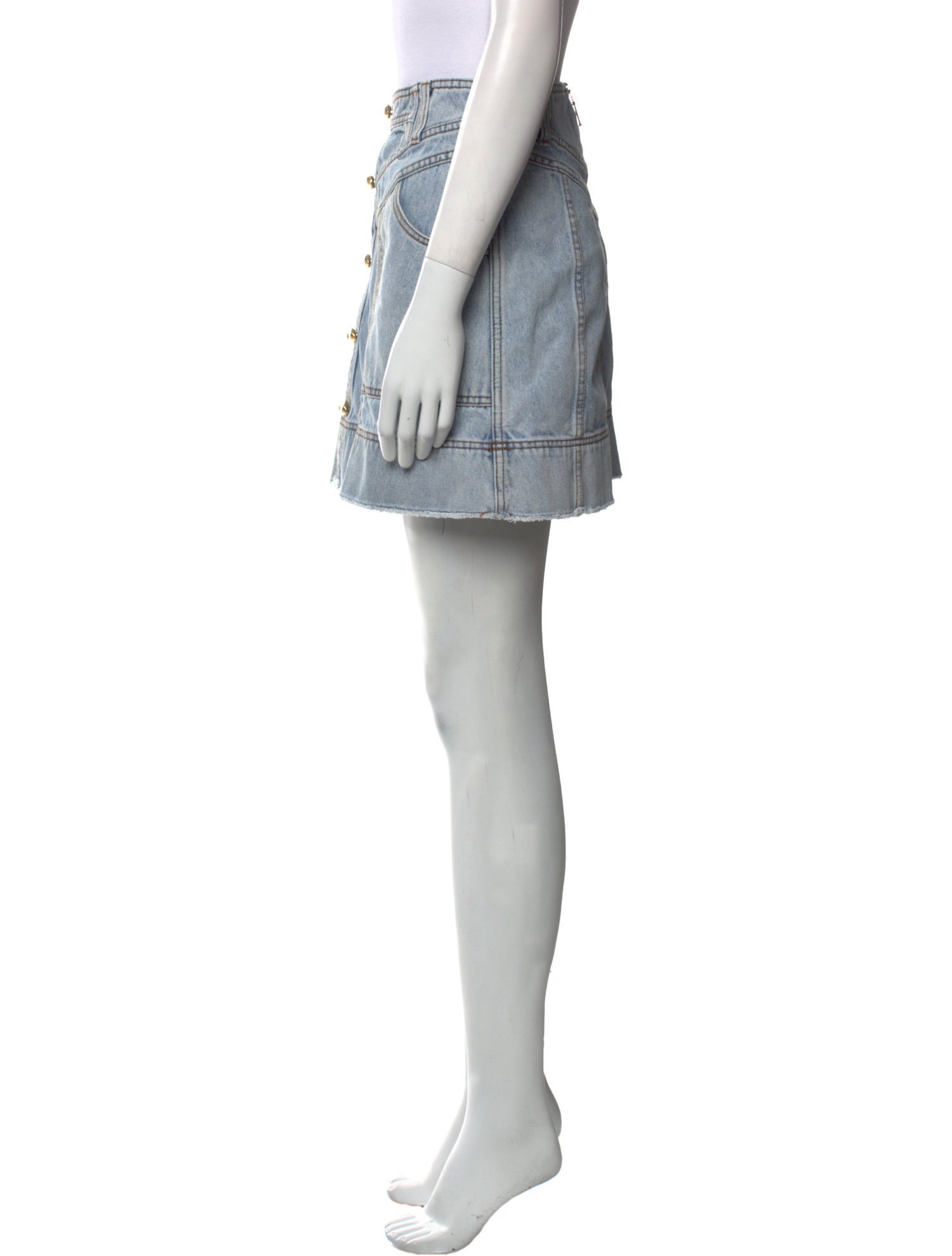 Aje Raw-Edge Trim Mini Skirt