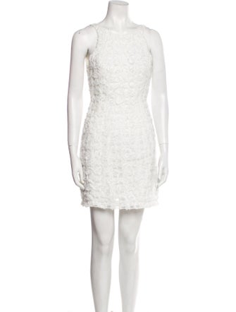 Aje Bateau Neckline Mini Dress