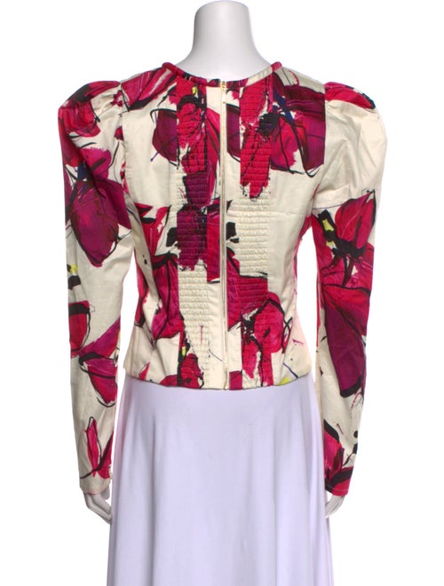 Aje Floral Print V-Neck Blouse