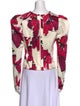 Aje Floral Print V-Neck Blouse