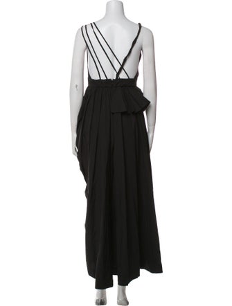 Aje V-Neck Midi Length Dress