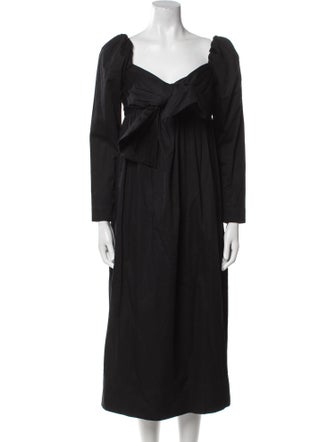 Aje Square Neckline Midi Length Dress