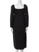 Aje Square Neckline Midi Length Dress