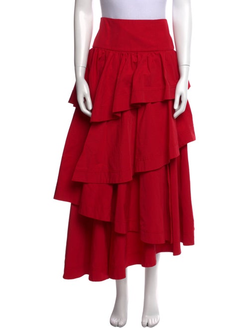 Aje Ruffle Embellishment Midi Length Skirt