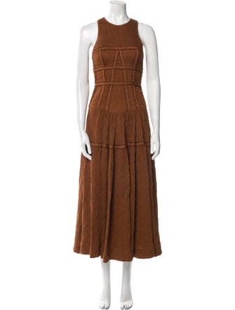 Aje Crew Neck Long Dress