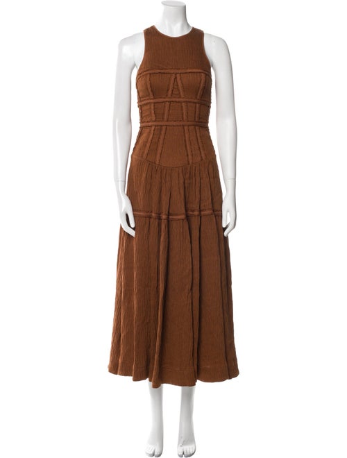 Aje Crew Neck Long Dress