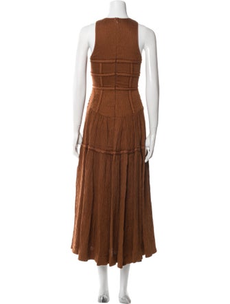 Aje Crew Neck Long Dress