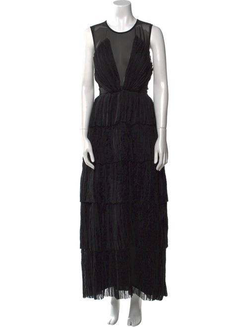 Aje Scoop Neck Midi Length Dress