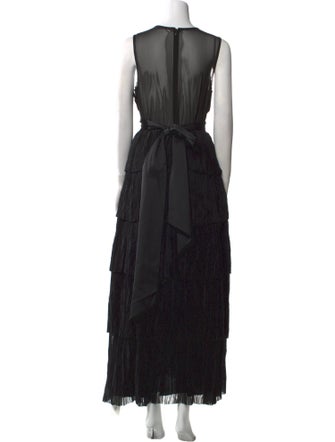 Aje Scoop Neck Midi Length Dress