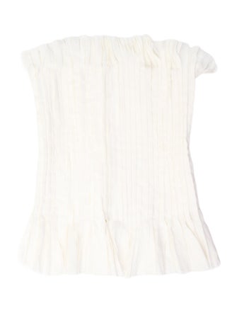 Aje Linen Strapless Blouse