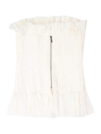 Aje Linen Strapless Blouse