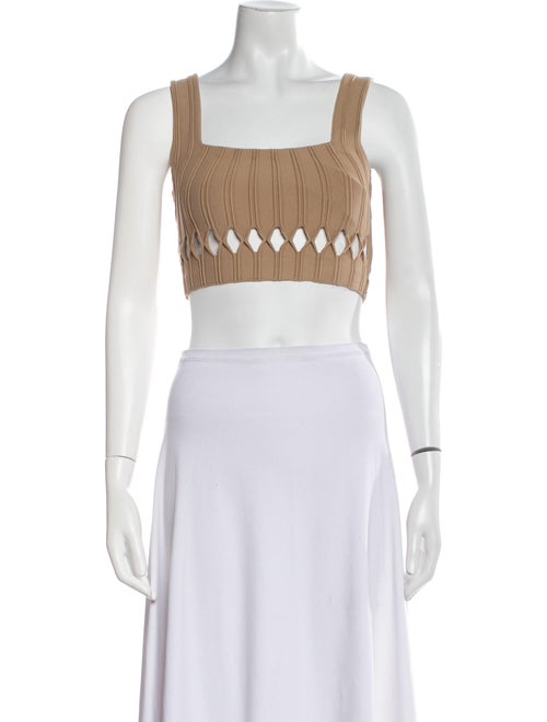 Aje Square Neckline Sleeveless Crop Top