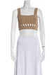Aje Square Neckline Sleeveless Crop Top