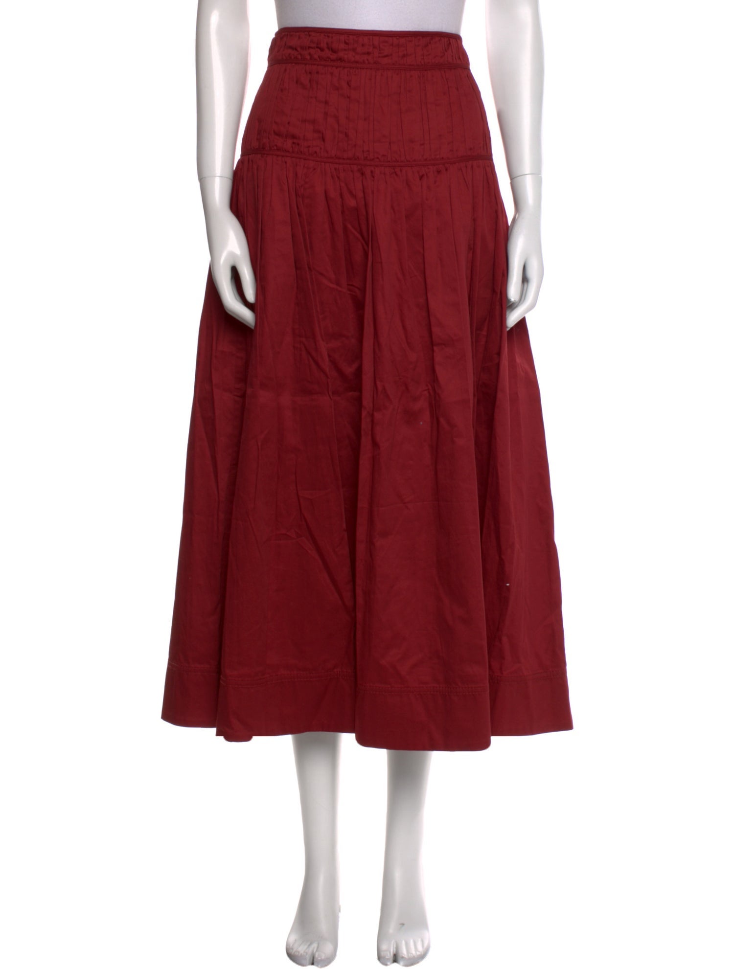 Aje Pleated Accents Midi Length Skirt