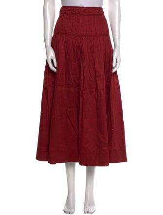 Aje Pleated Accents Midi Length Skirt