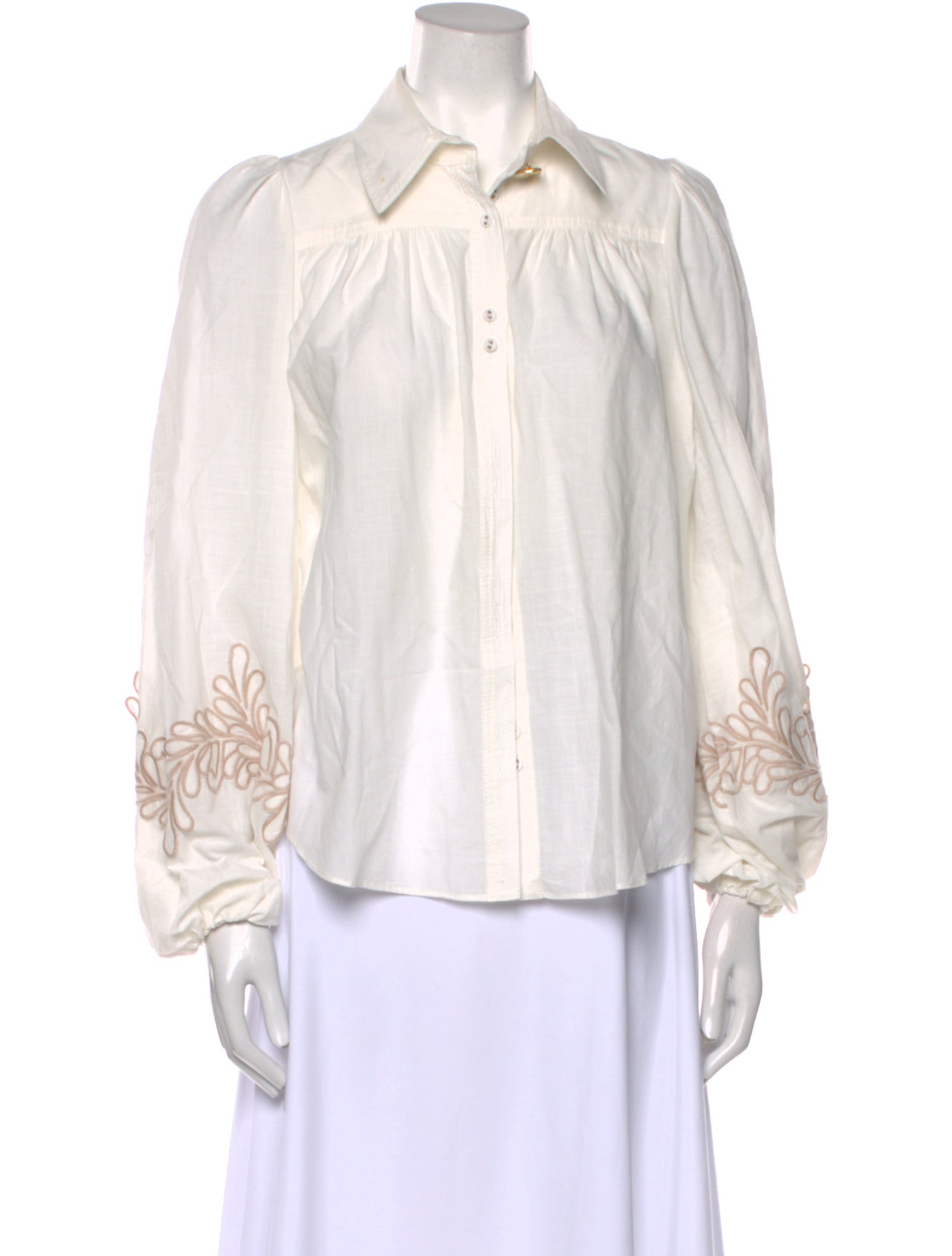 Aje Long Sleeve Button-Up Top