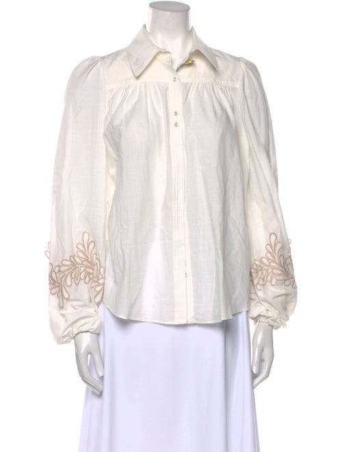 Aje Long Sleeve Button-Up Top