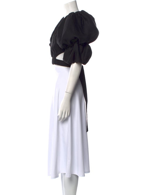 Aje V-Neck Three-Quarter Sleeve Crop Top