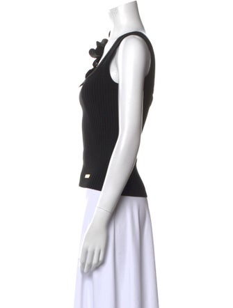 Aje Square Neckline Sleeveless Crop Top