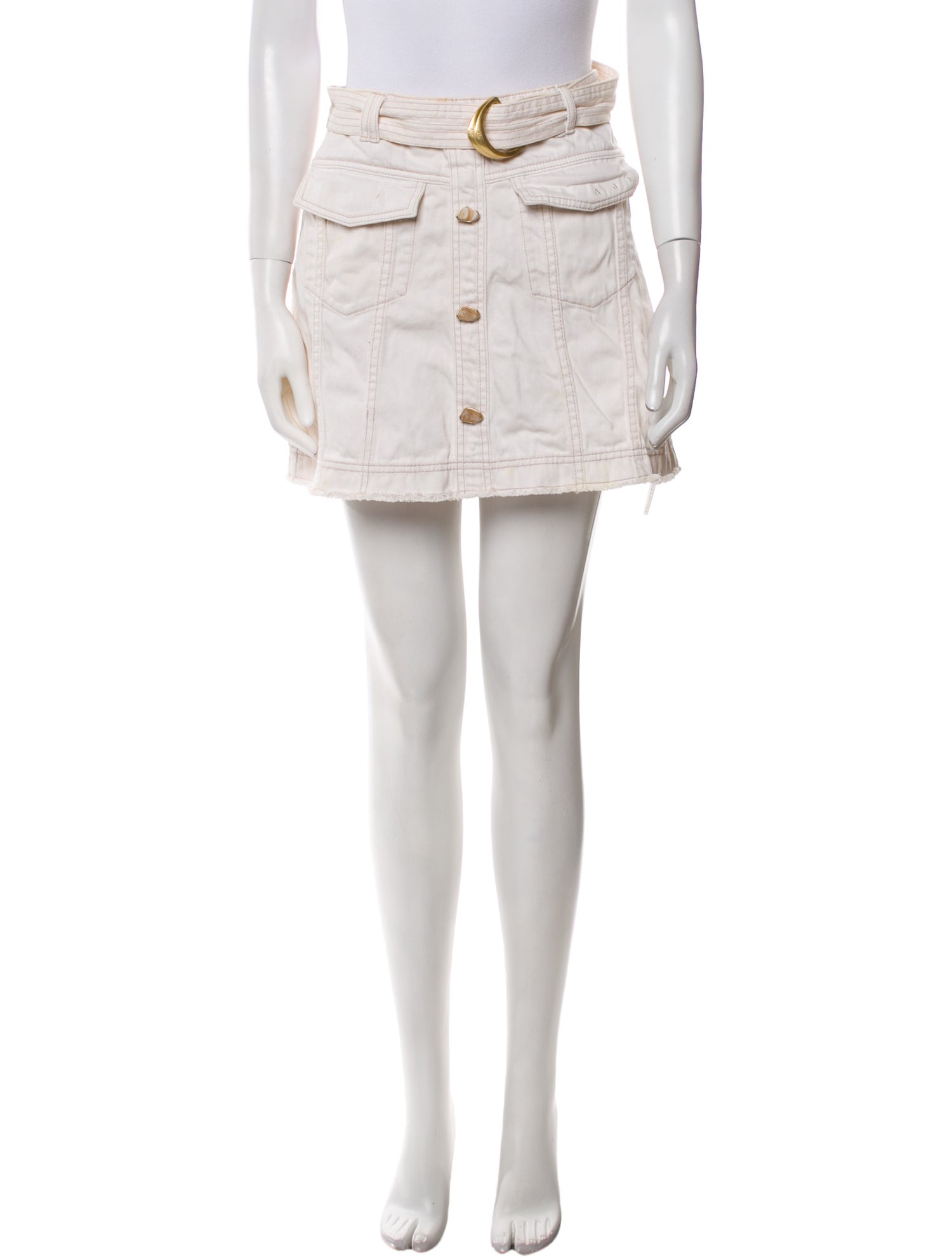 Aje Raw-Edge Trim Mini Skirt