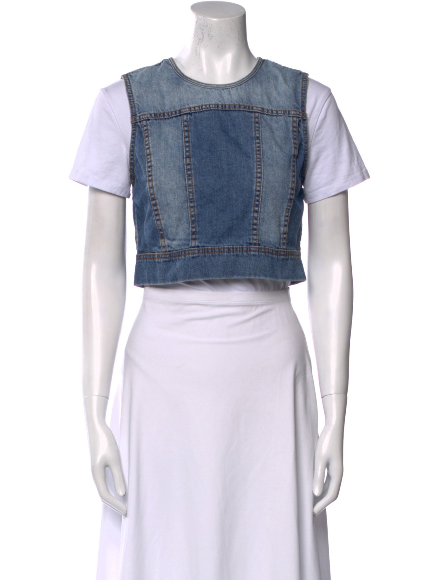 Aje Crew Neck Short Sleeve Crop Top