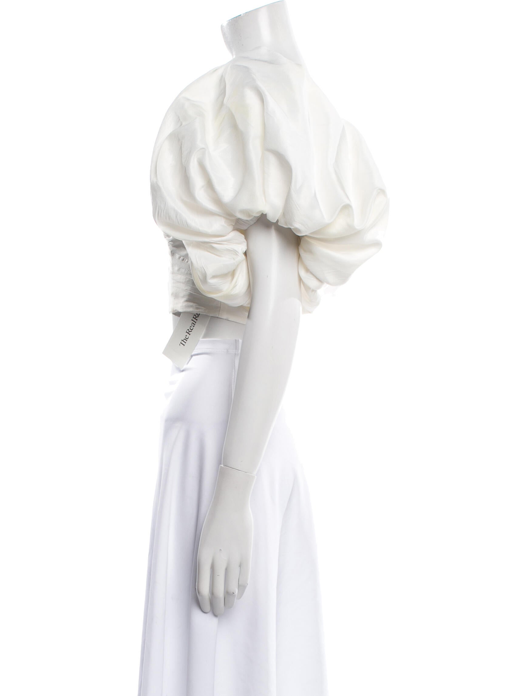 Aje V-Neck Short Sleeve Crop Top