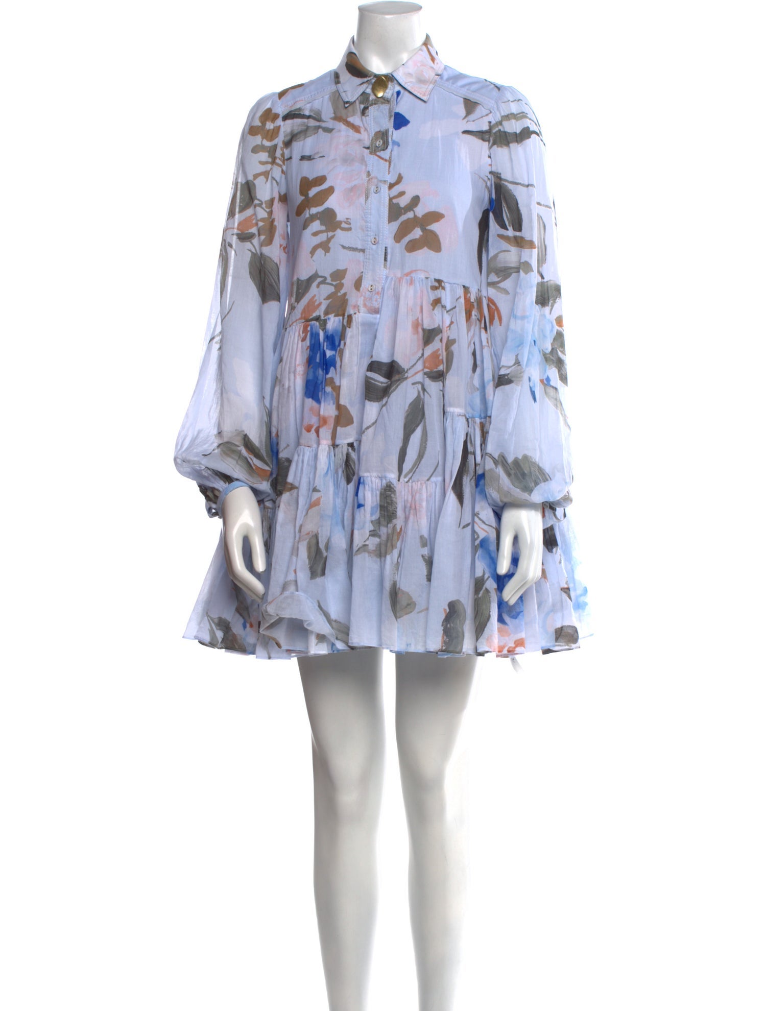 Aje Floral Print Mini Dress