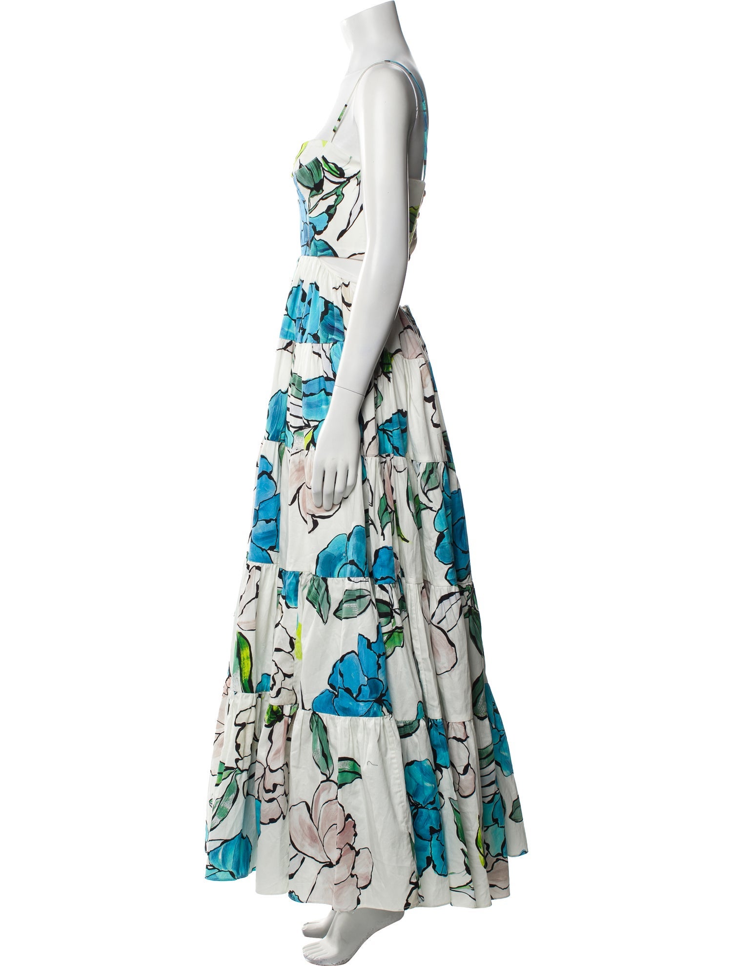 Aje Floral Print Long Dress