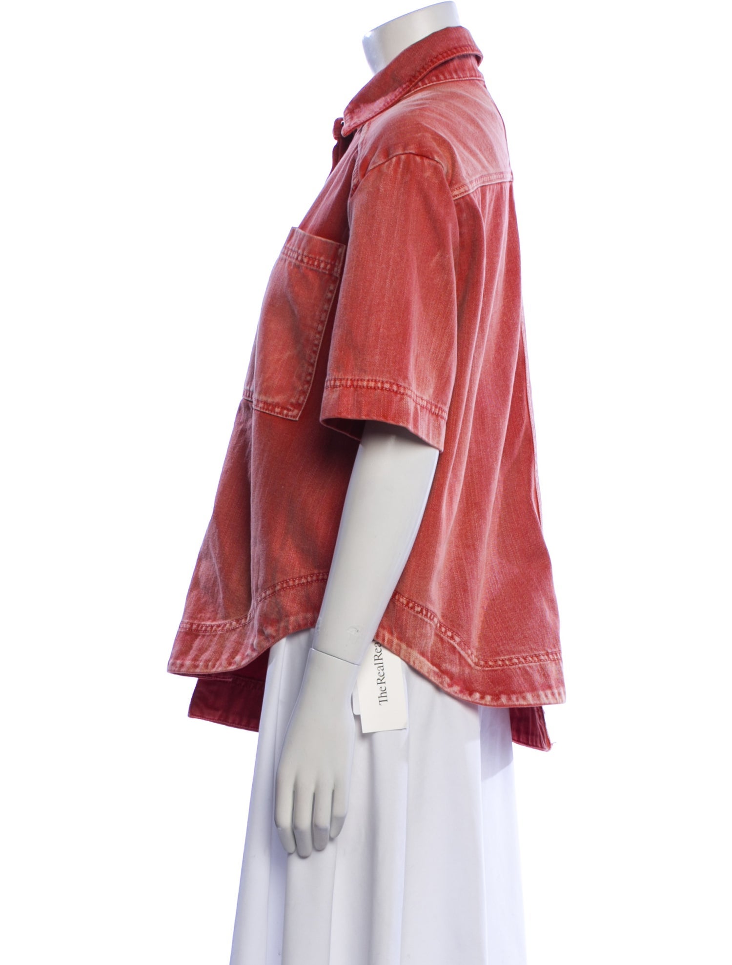 Aje Short Sleeve Button-Up Top