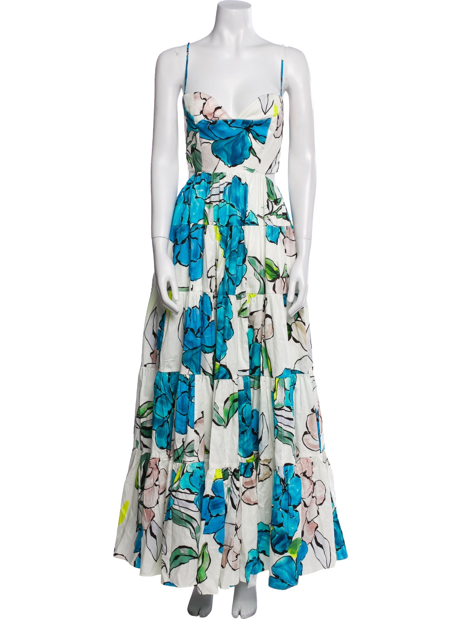 Aje Floral Print Long Dress