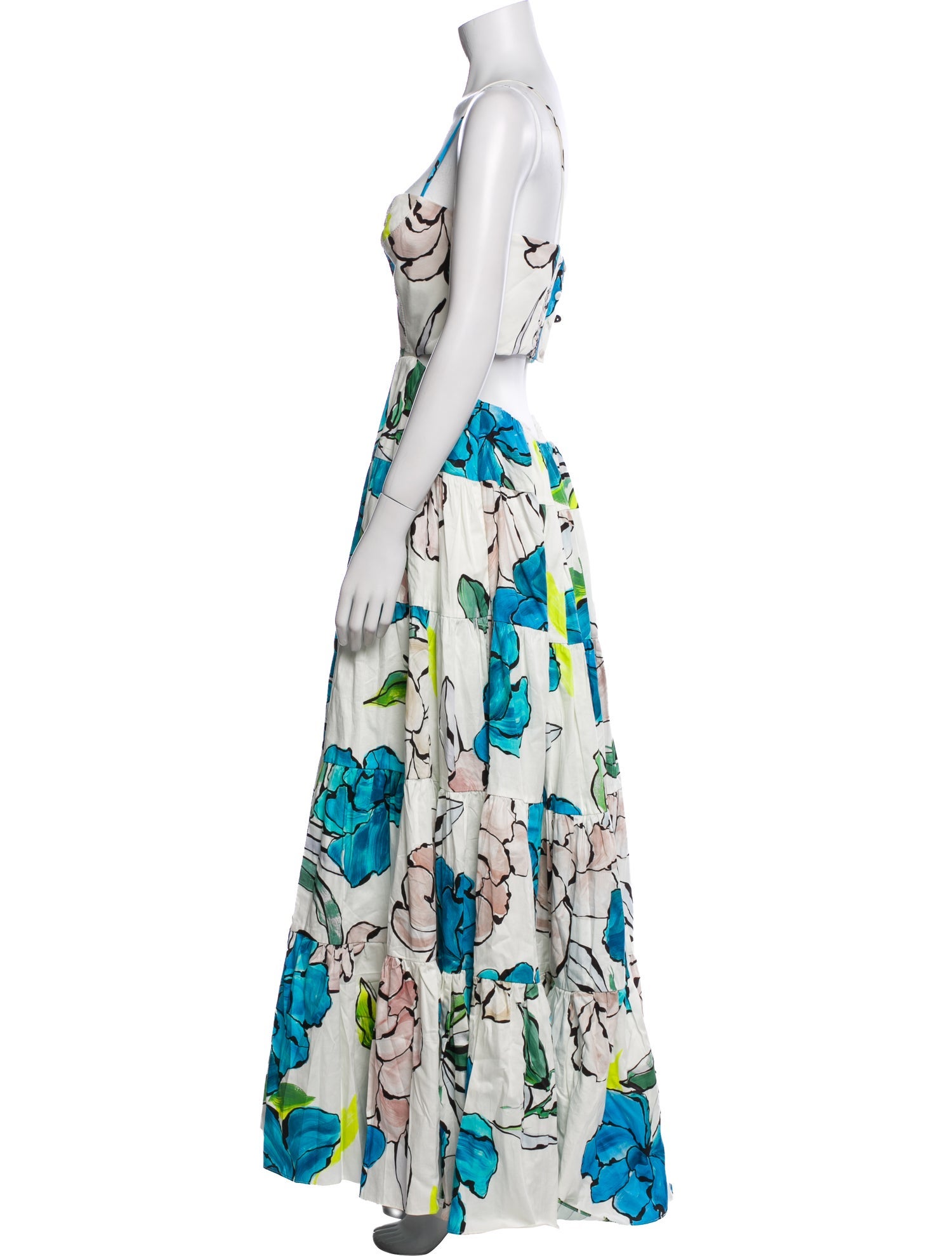 Aje Floral Print Long Dress