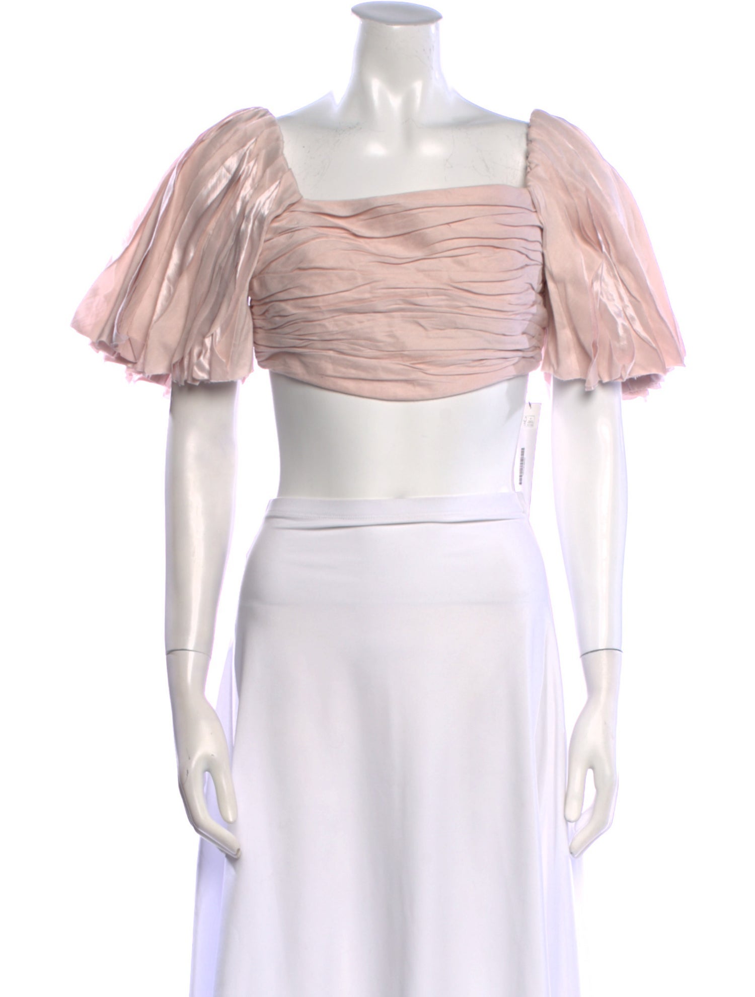 Aje Linen Square Neckline Crop Top