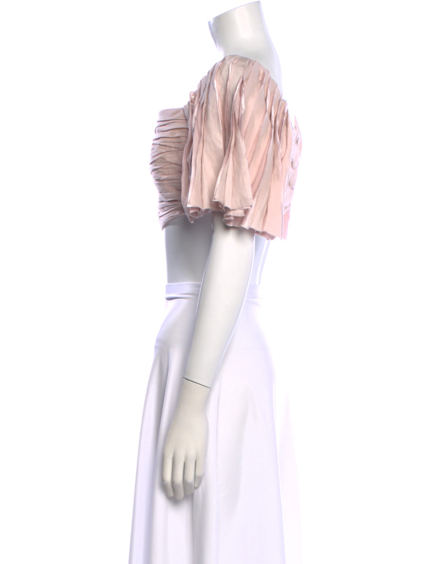 Aje Linen Square Neckline Crop Top