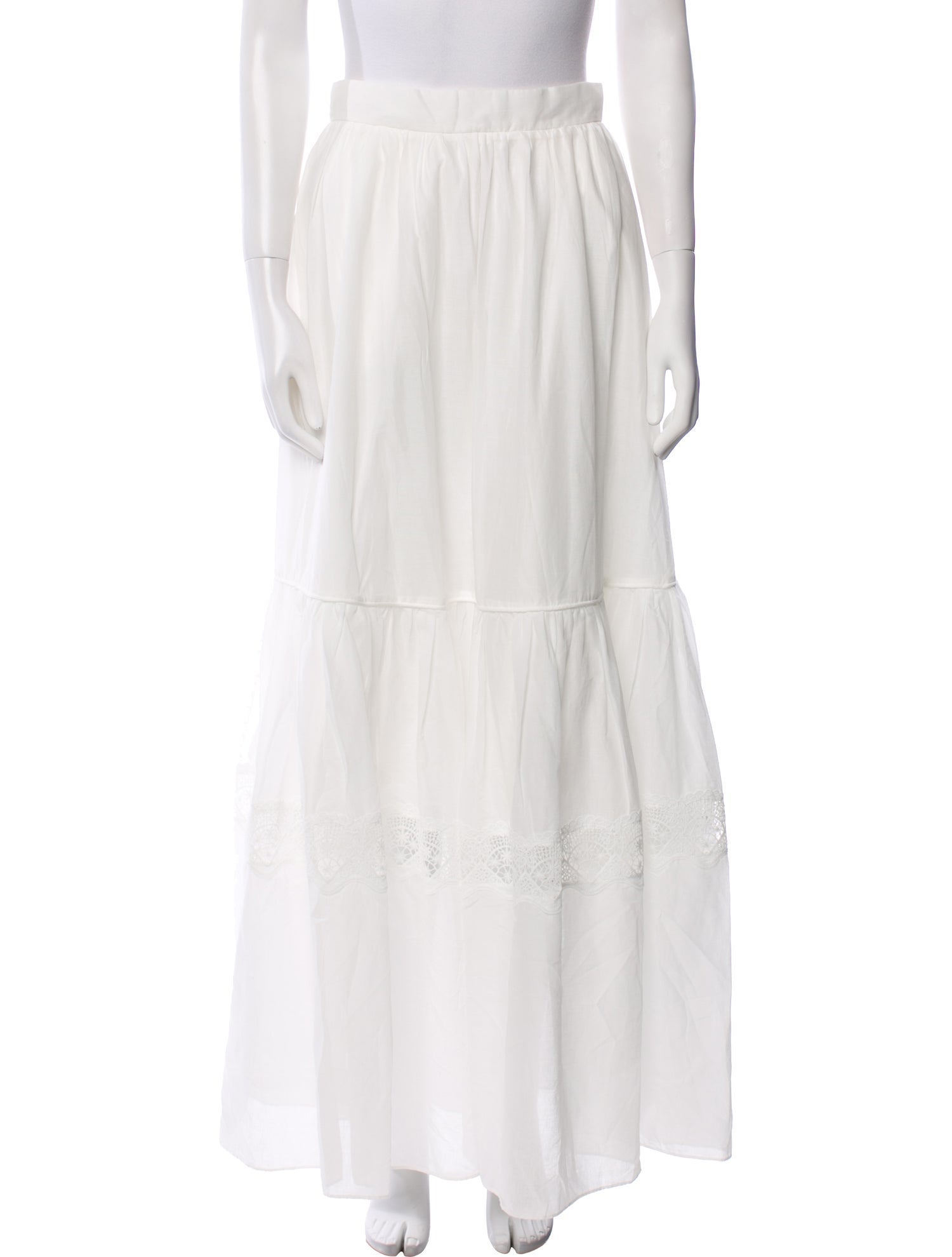 Aje Lace Trim Embellishment Long Skirt