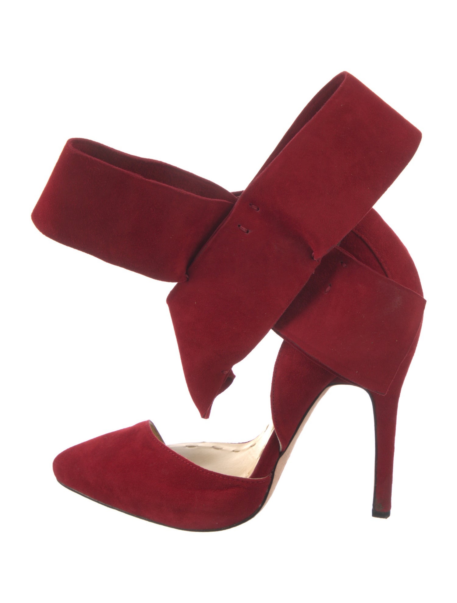 Aminah Abdul Jillil Suede D'Orsay Pumps