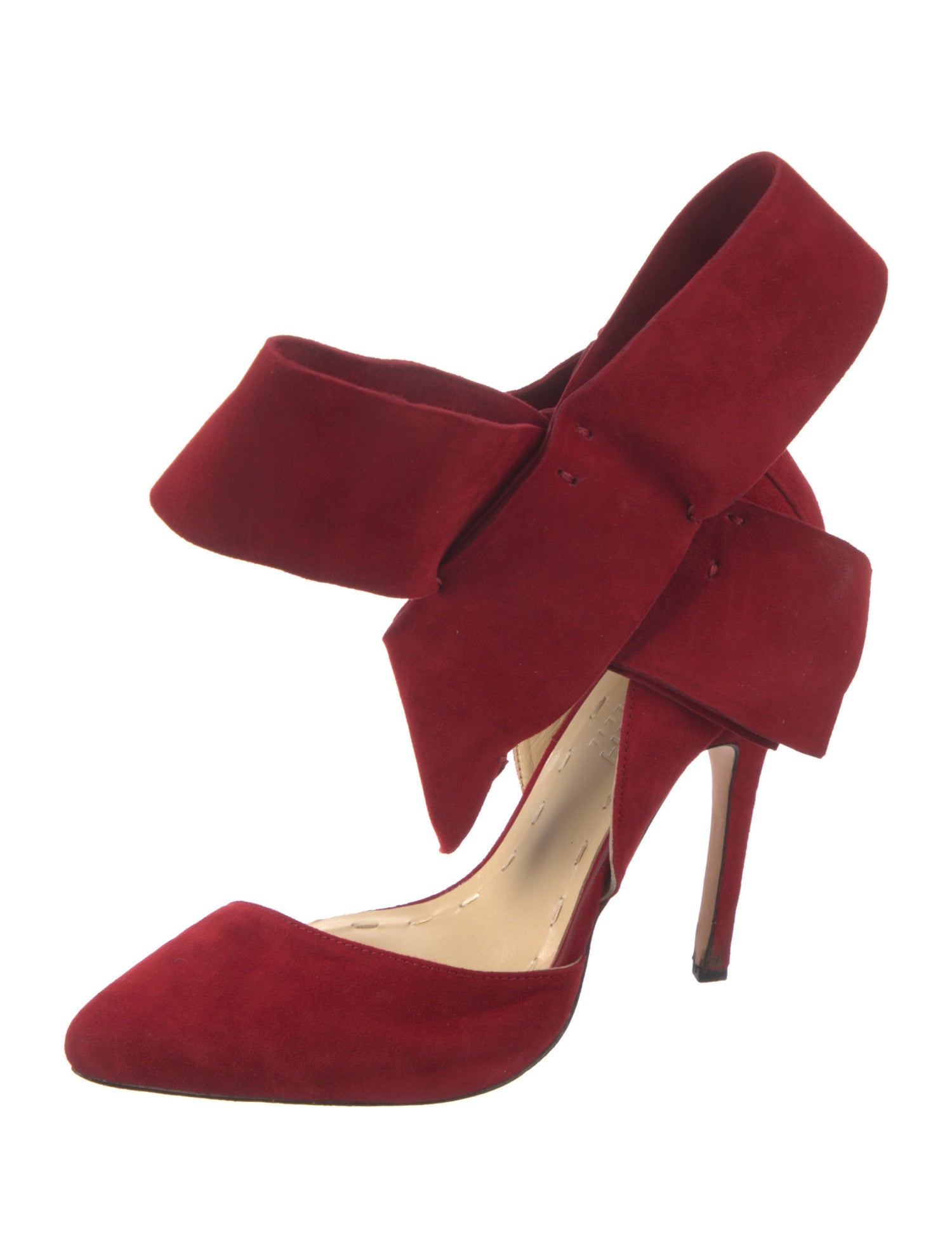 Aminah Abdul Jillil Suede D'Orsay Pumps