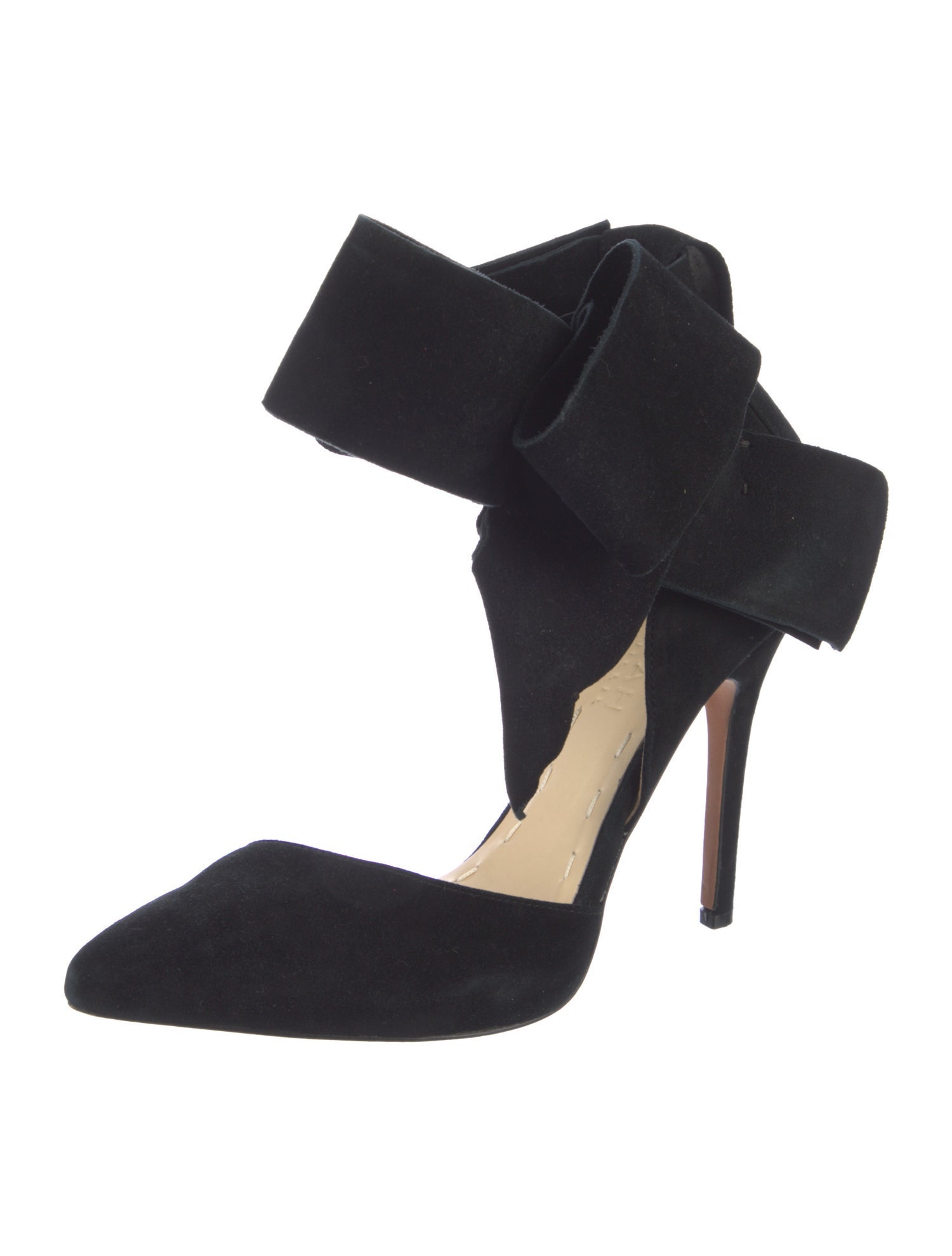 Aminah Abdul Jillil Suede D'Orsay Pumps
