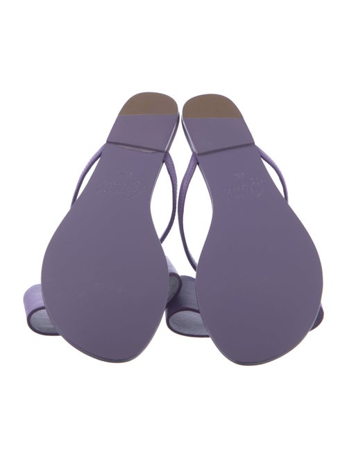 Aminah Abdul Jillil Leather Bow Accents Slides