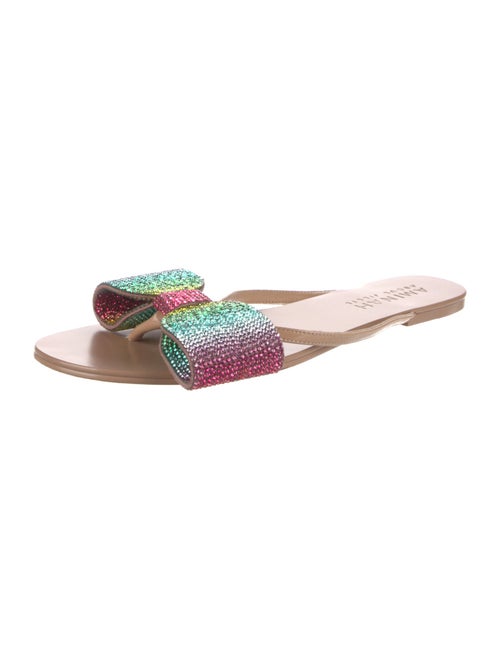 Aminah Abdul Jillil Crystal Bow Accents Slides