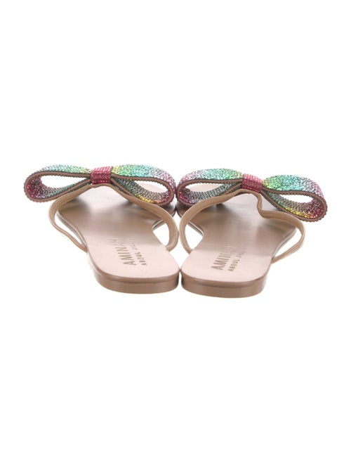Aminah Abdul Jillil Crystal Bow Accents Slides