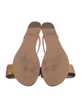 Aminah Abdul Jillil Crystal Bow Accents Slides