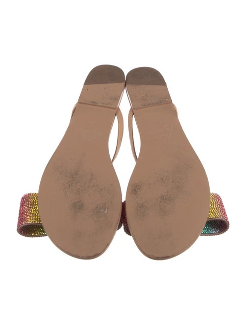 Aminah Abdul Jillil Crystal Bow Accents Slides