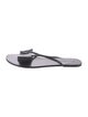 Aminah Abdul Jillil Leather Bow Accents Slides