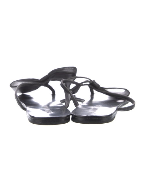 Aminah Abdul Jillil Leather Bow Accents Slides