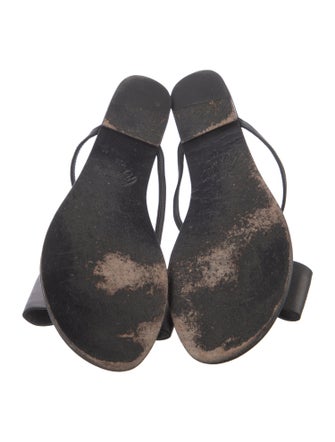 Aminah Abdul Jillil Leather Bow Accents Slides