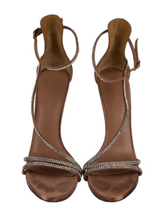 Aminah Abdul Jillil Satin Crystal Embellishments Sandals